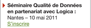 Séminaire Qualité de Données en partenariat avec Logica